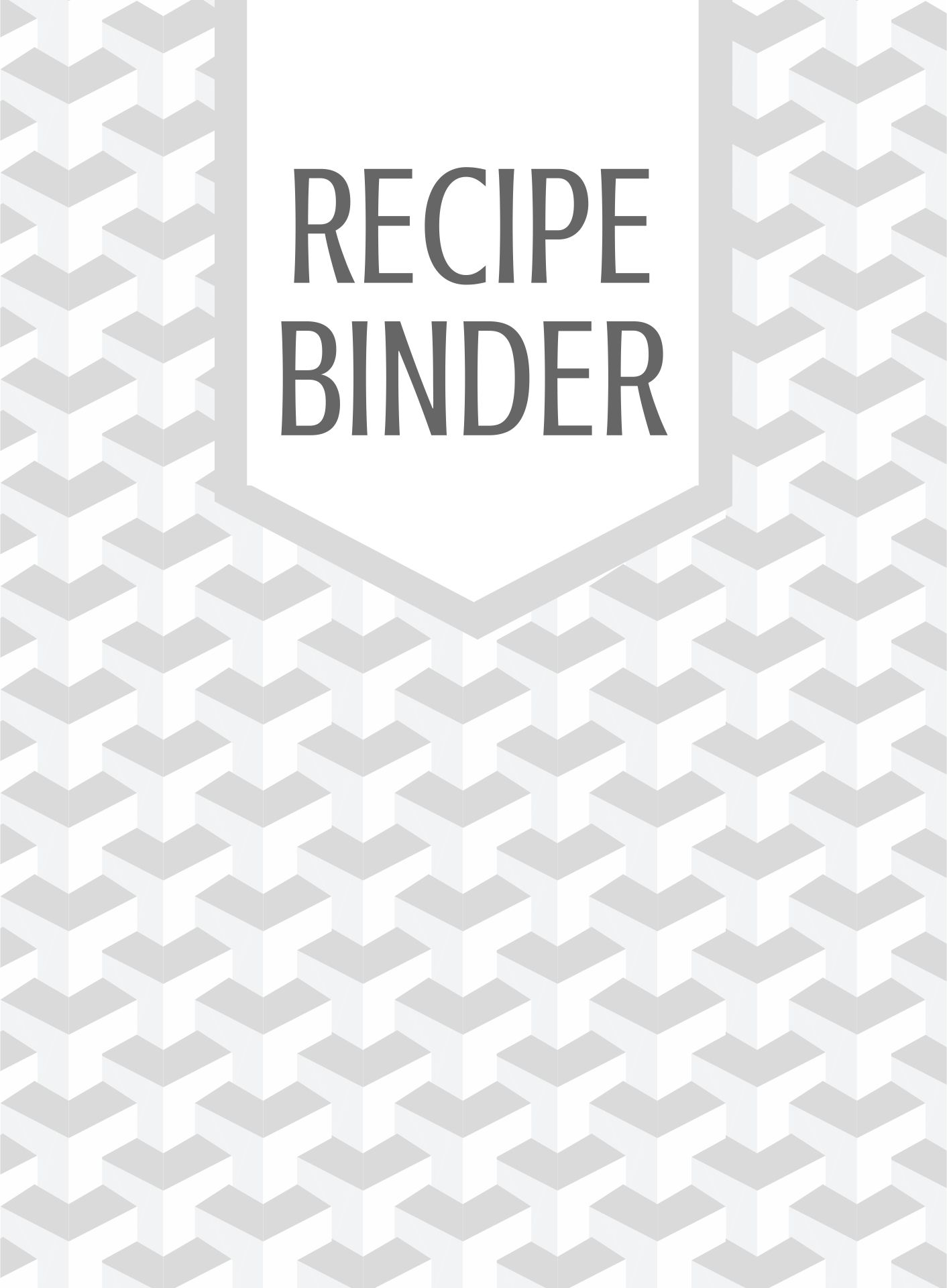 Recipe Binder Cover Printable
