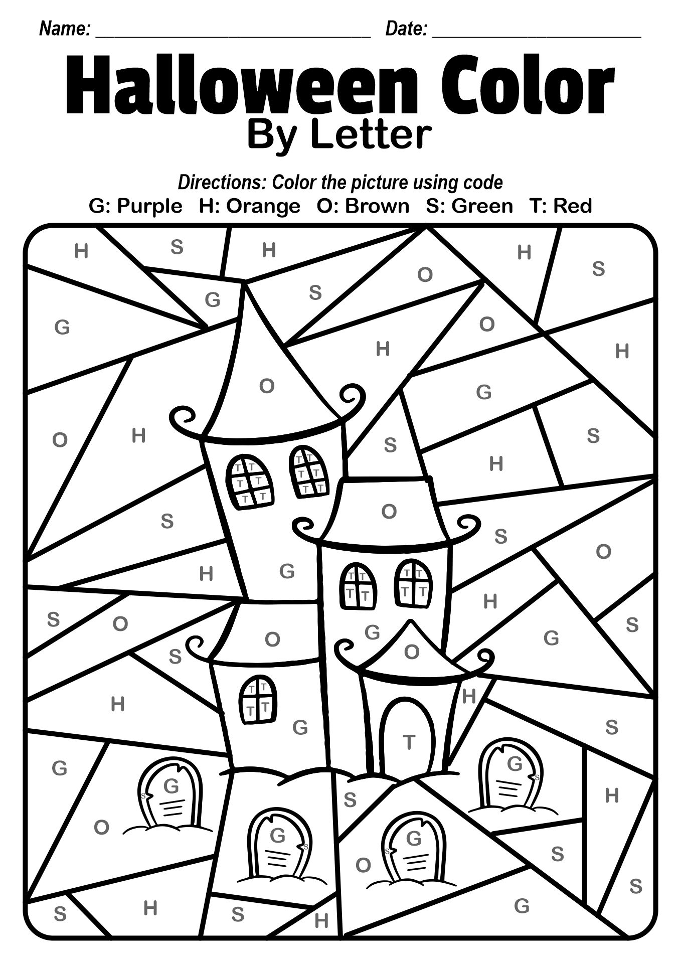 Halloween Coloring By Number Worksheets