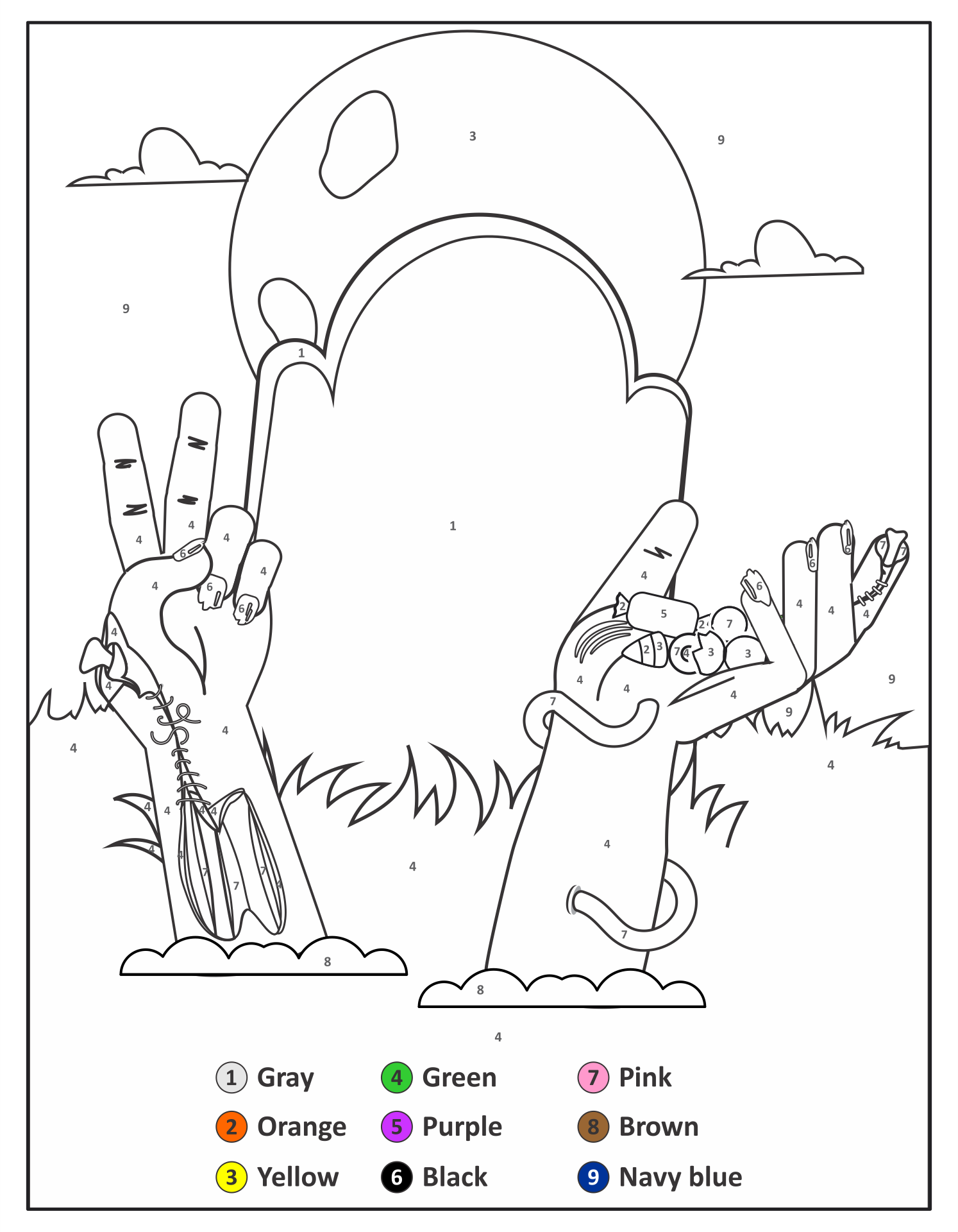 Halloween Math Coloring Worksheets Sketch Coloring Page