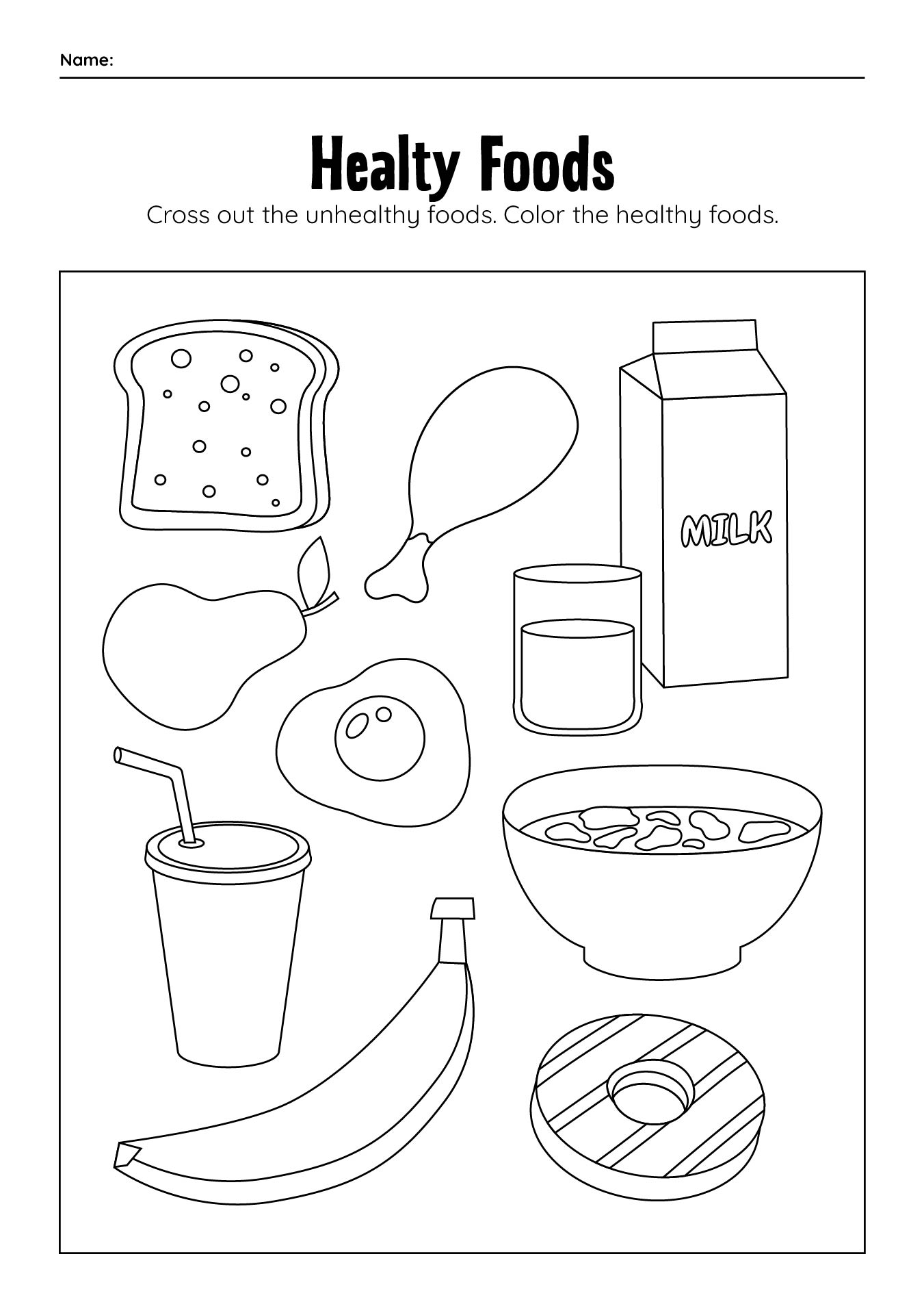 e numbers food coloring pages - photo #13