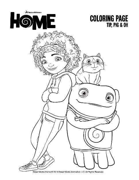 oh from the movie home coloring pages - photo #6
