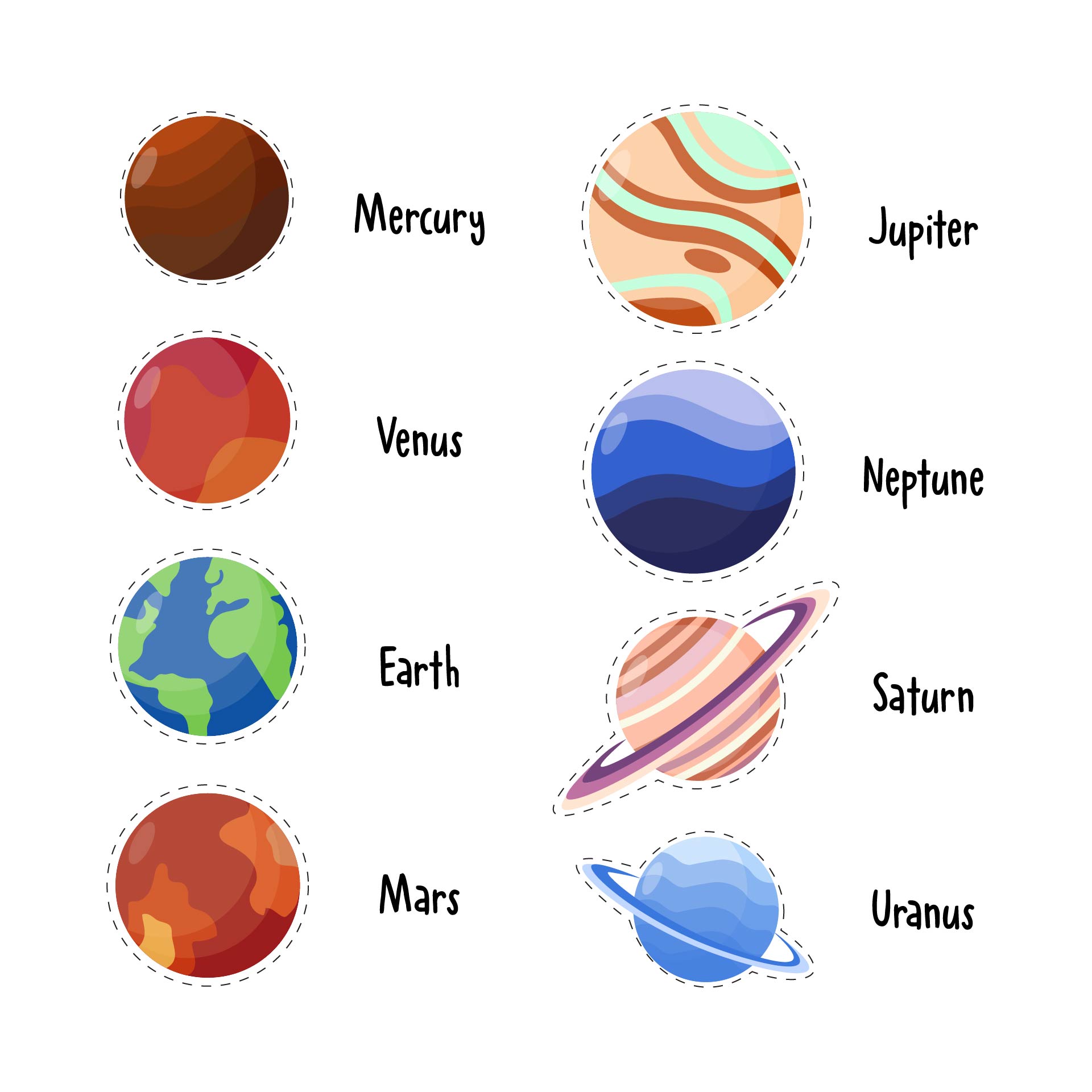9 Best Images of Printable Planet Cut Outs - Planets Solar ...
 Planets For Kids Printables