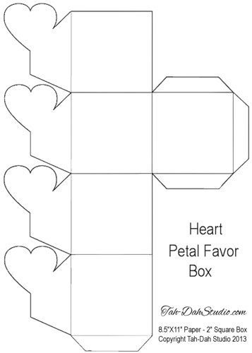 7 Best Images Of Free Printable Heart T Box Templates Heart Box