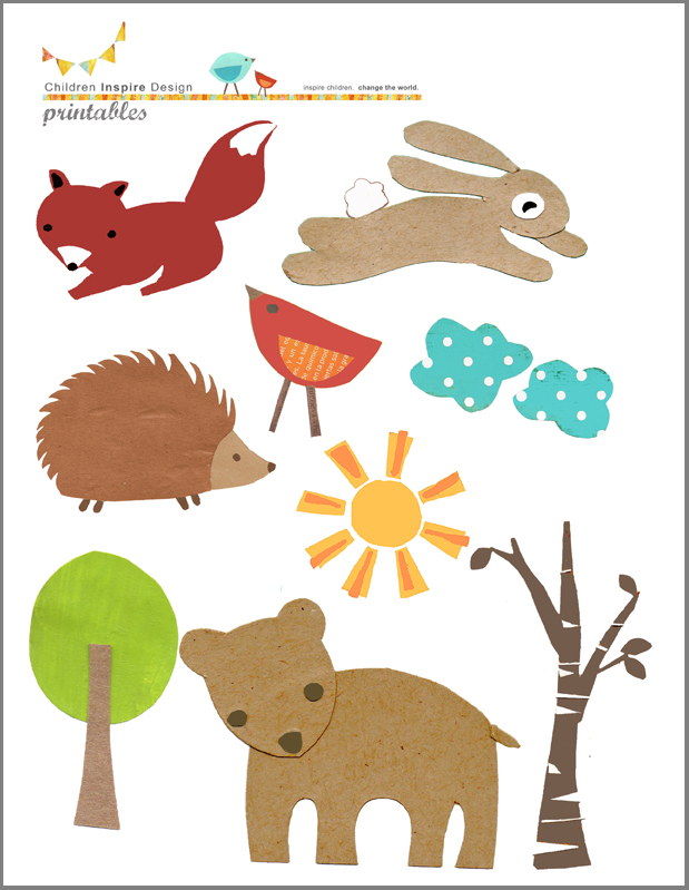5 Best Images of Free Paper Printables Forest Animals Woodland Forest