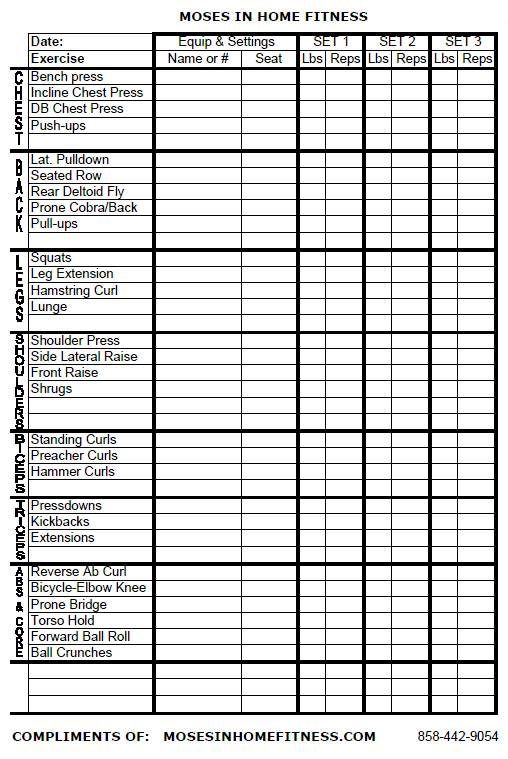 7 Best Images Of Free Printable Exercise Log Sheets Free Printable Workout Log Sheets Free 