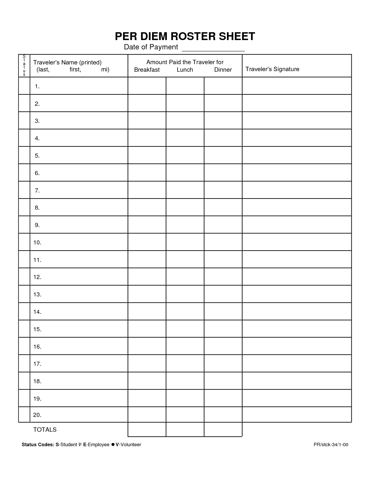 Baseball Lineup Card Template