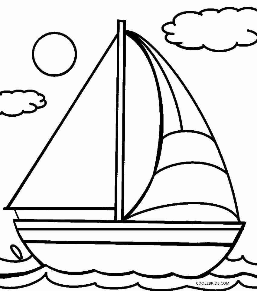 5 Best Images of Printable Picture Of A Sail Simple Sailboat Template