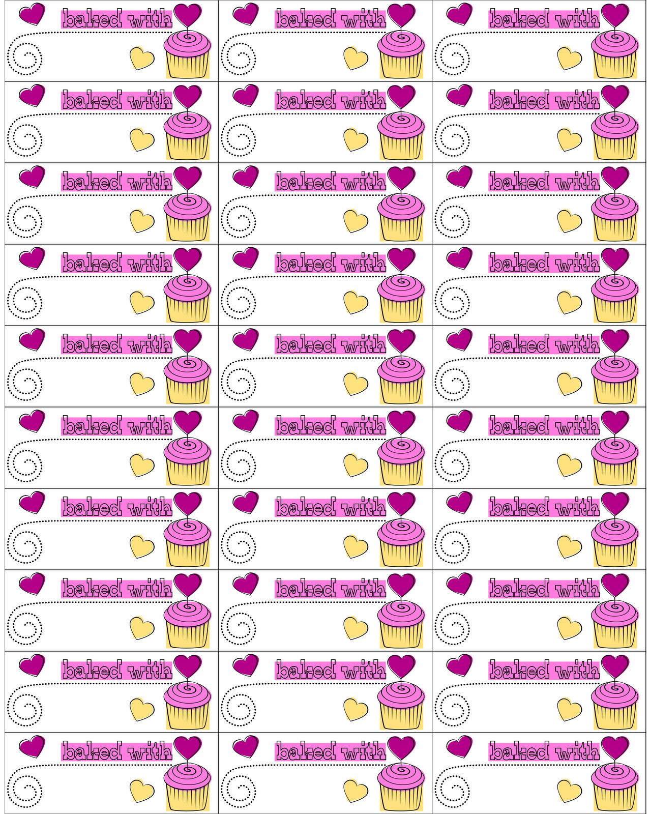 Cupcake Label Template Free Printable Templates Cupcake Label Template Free Printable Templates