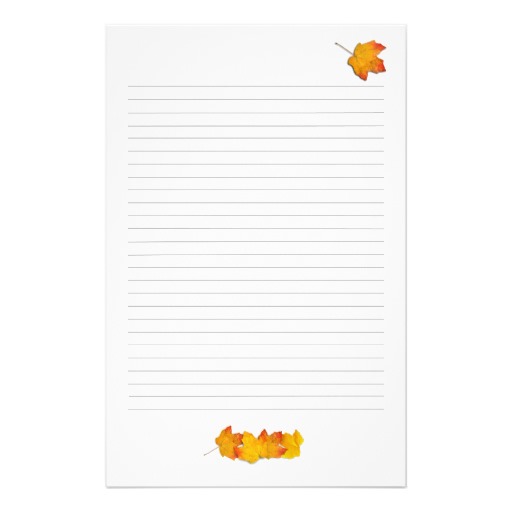5 Best Images of Printable Fall Lined Writing Paper Free Printable