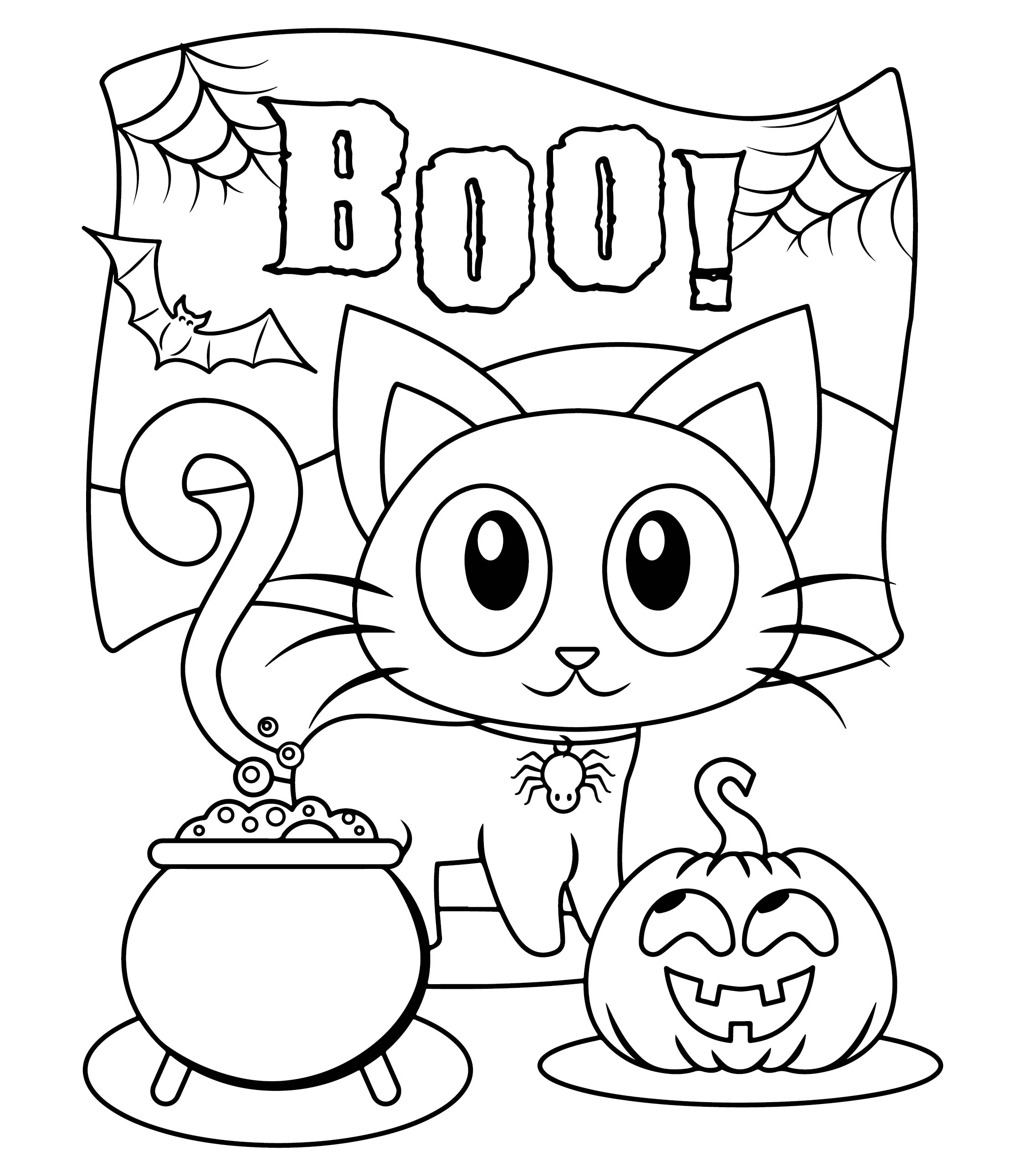 Easy Halloween Coloring Pages Printable Boringpop