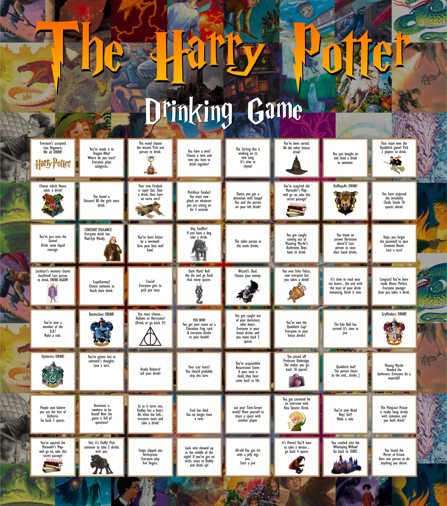 8 Best Images Of Adult Board Games Printable Games Harry Potter 