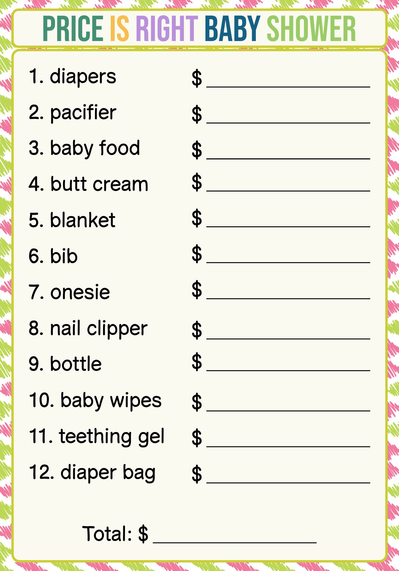 Template Free Printable Price Is Right Game Get What You Need For Free
