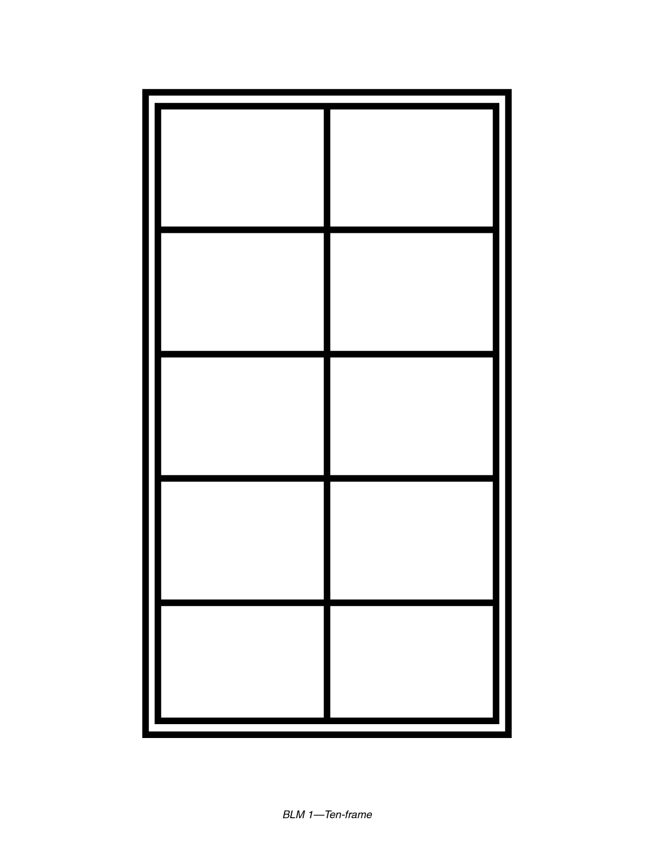 6 Best Images of Free Printable Tens Frames Templates Blank Ten