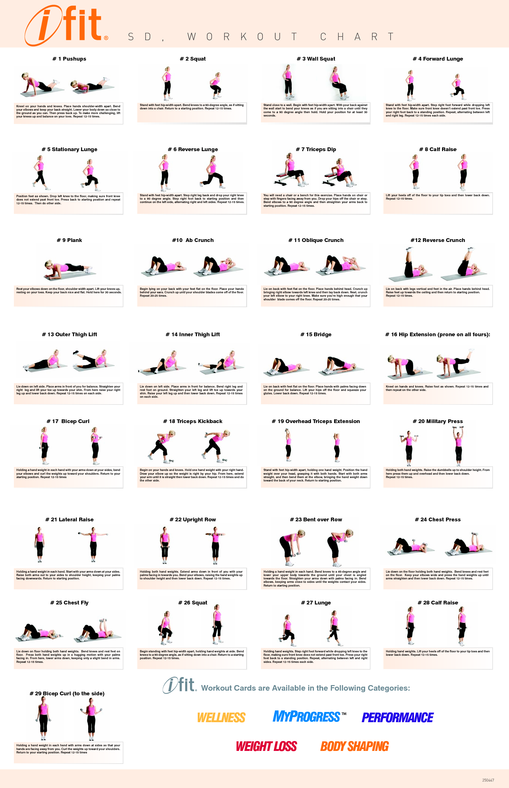 Exercise Ball Workout Chart