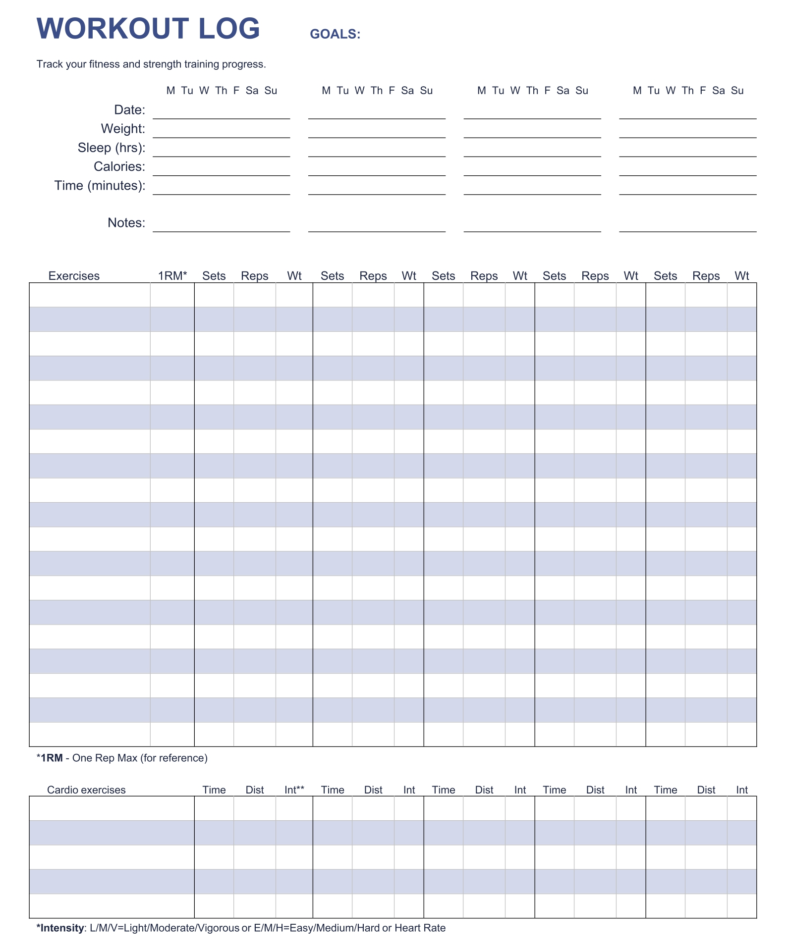 10 Best Images Of Free Printable Workout Charts Exercises Free 