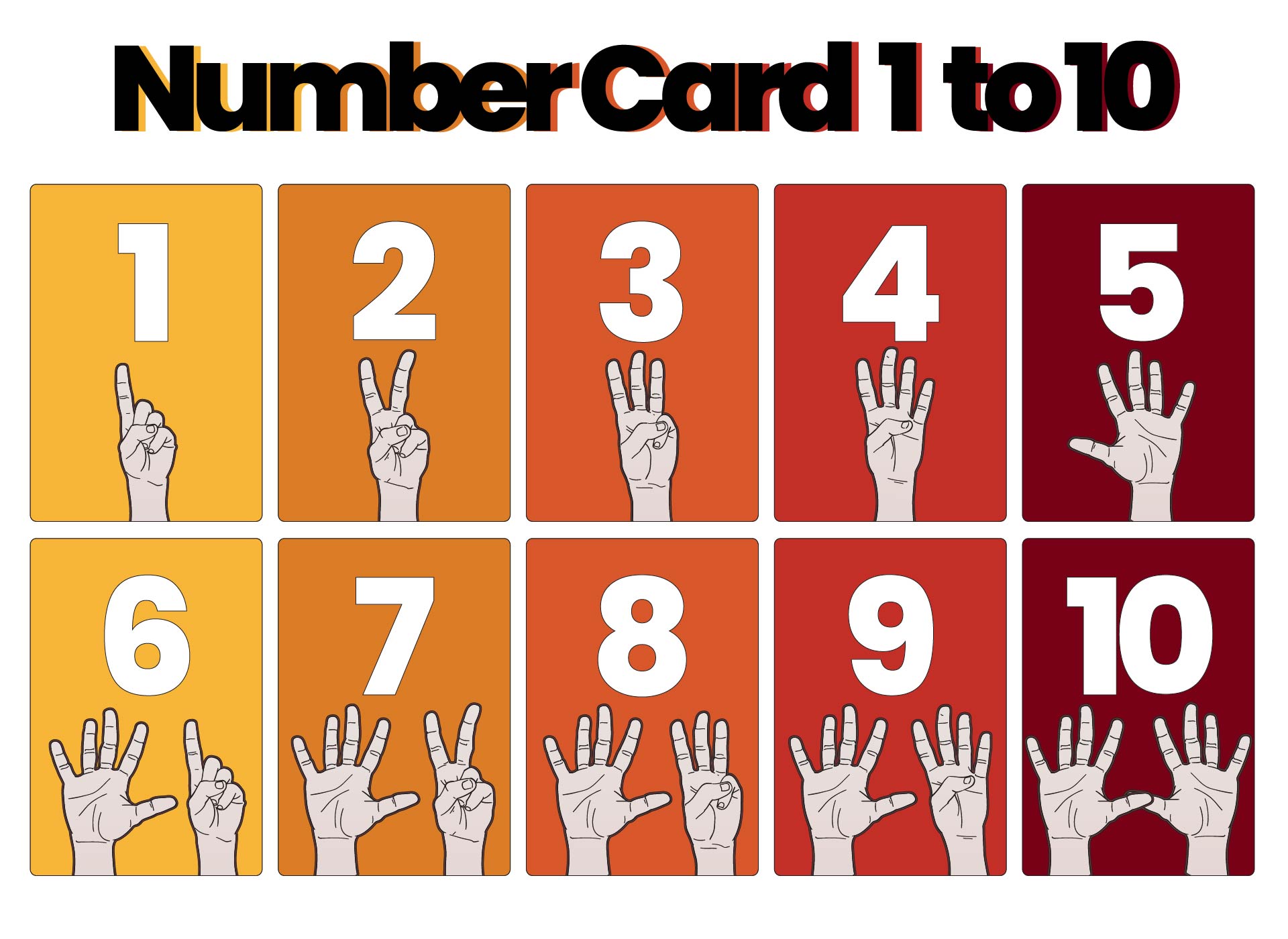 4 Best Images of Printable Number Card 1 10 Printable Number Flash