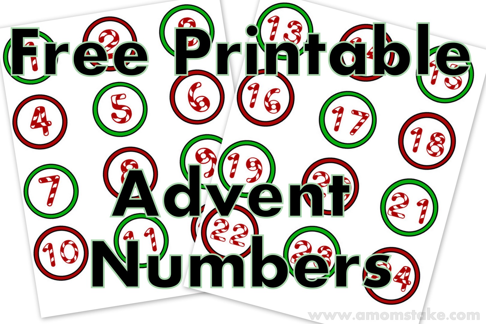 6 Best Images of Printable Christmas Calendar Numbers Free Printable