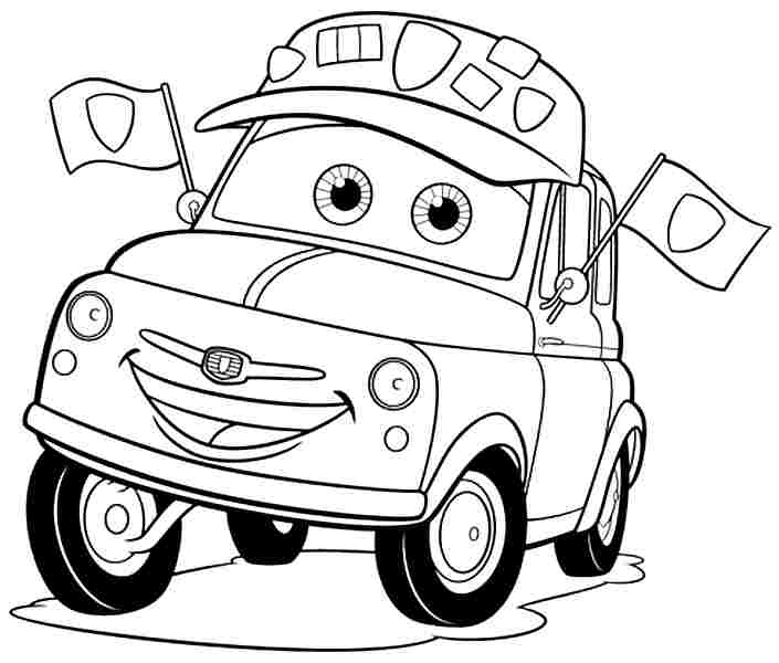 7 Best Images of Cars Movie Coloring Pages Printable 