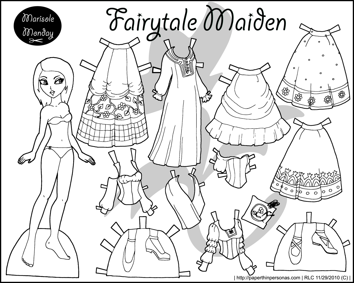 6 Best Images of Printable Paper Dolls Cut Outs Coloring Paper Dolls
