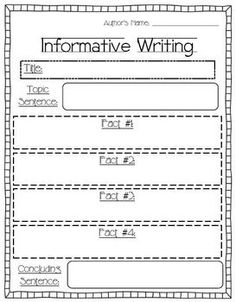 Informational essay outline