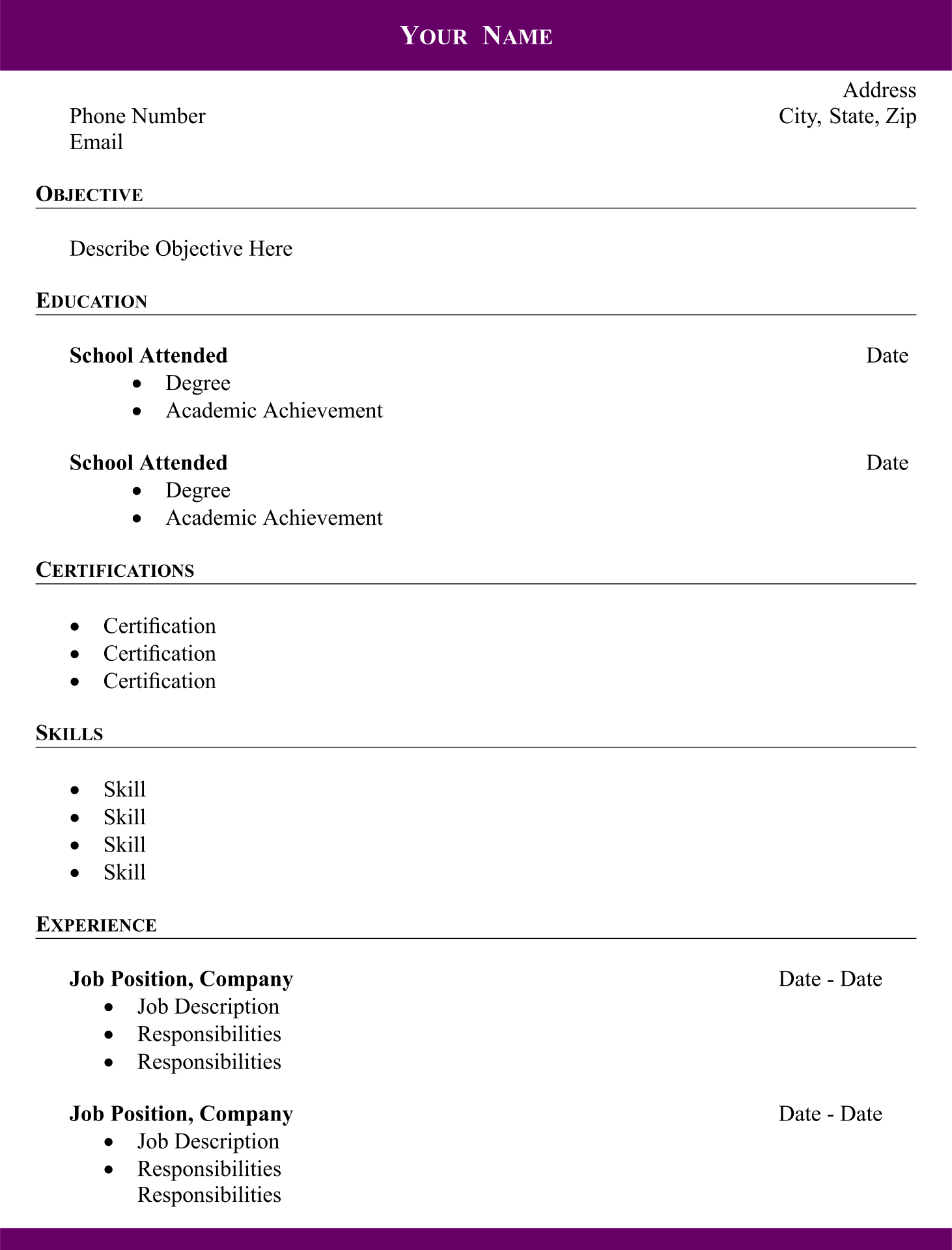 free-printable-high-school-resume-template-2021-management