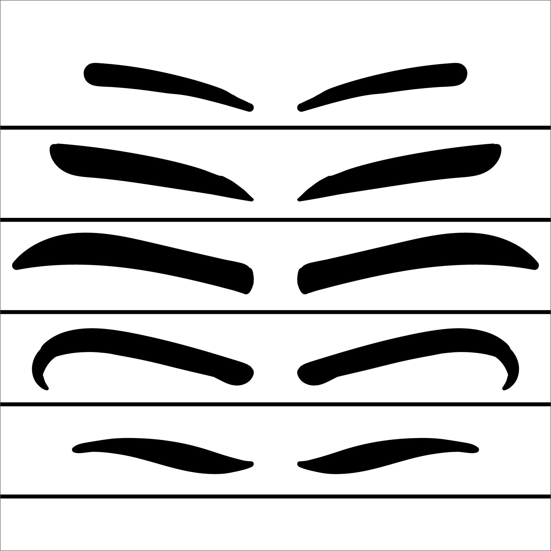 4 Best Images of Printable Eyebrow Stencils Kit Printable Eyebrow