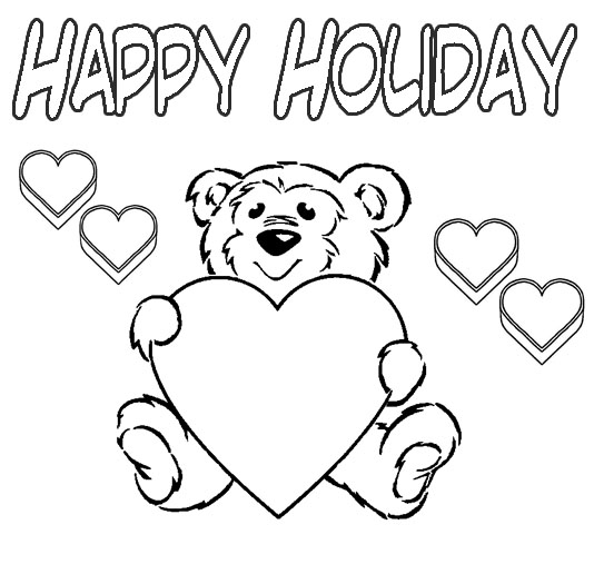 6 Best Images of Happy Holidays Coloring Pages Printable Happy