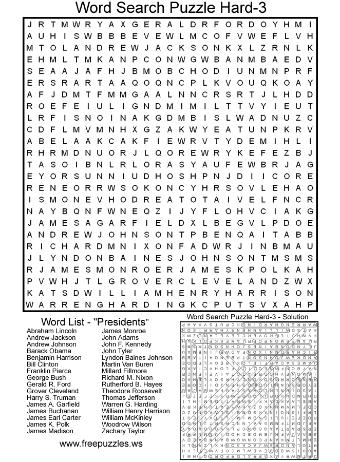 Difficult Word Searches For Adults Printable - More Challenges Await