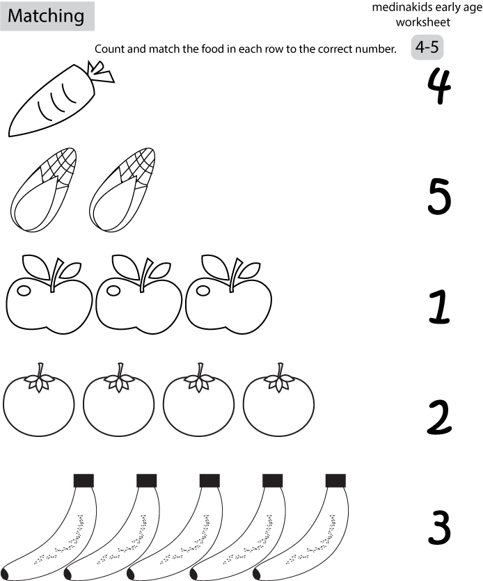 Worksheet Of Matching Numbers