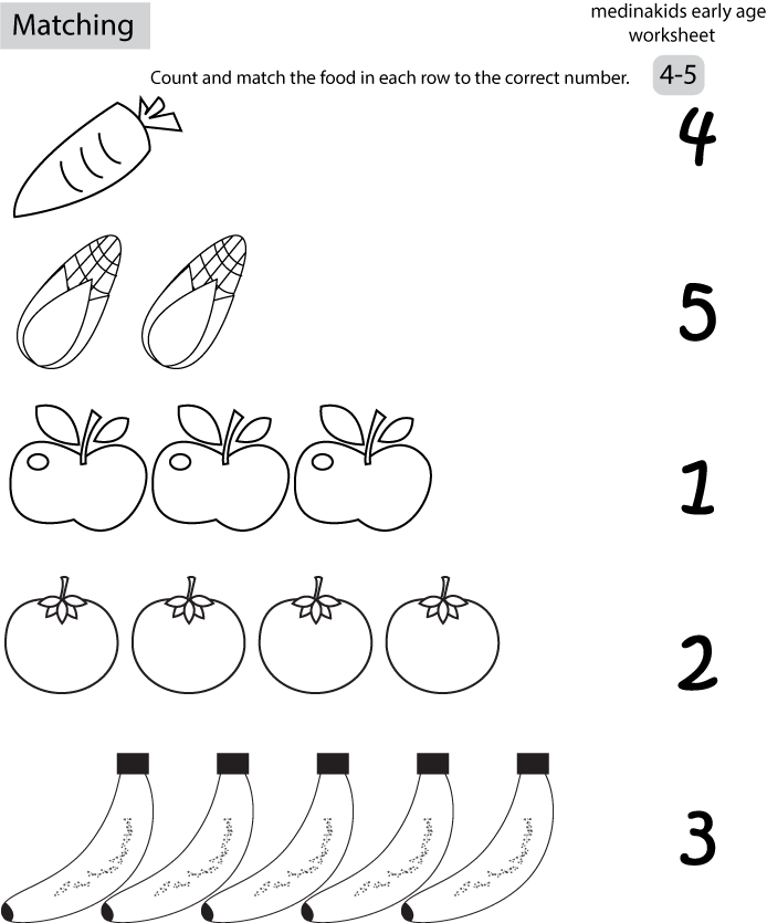 Number Matching Worksheets 1 10 Pdf Free Download