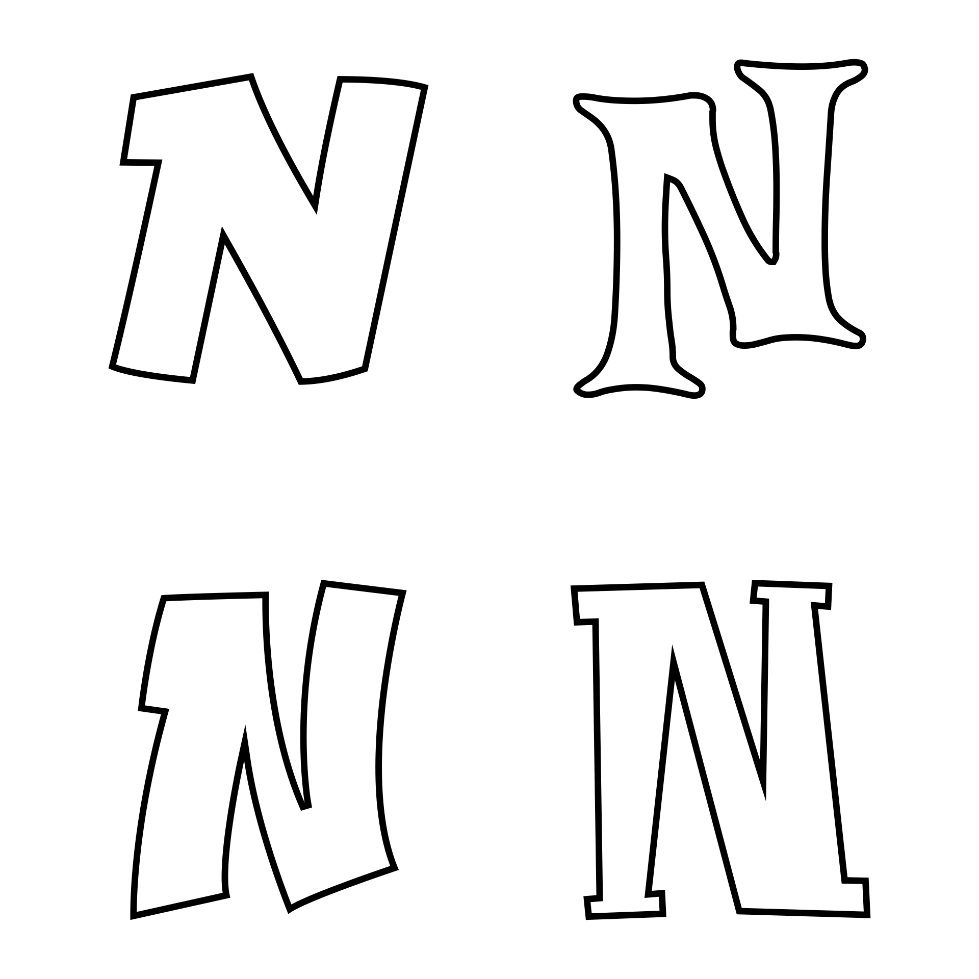 5 Best Images Of Free Printable Alphabet Templates Letter N Large 