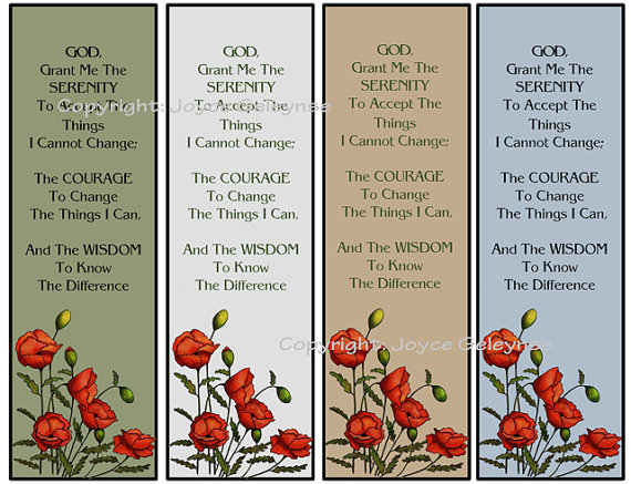 6 Best Images of Prayer Printable Bookmarks Serenity Prayer Bookmarks