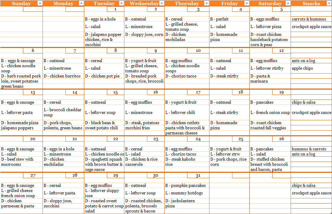 Breakfast Lunch Dinner Menu Template