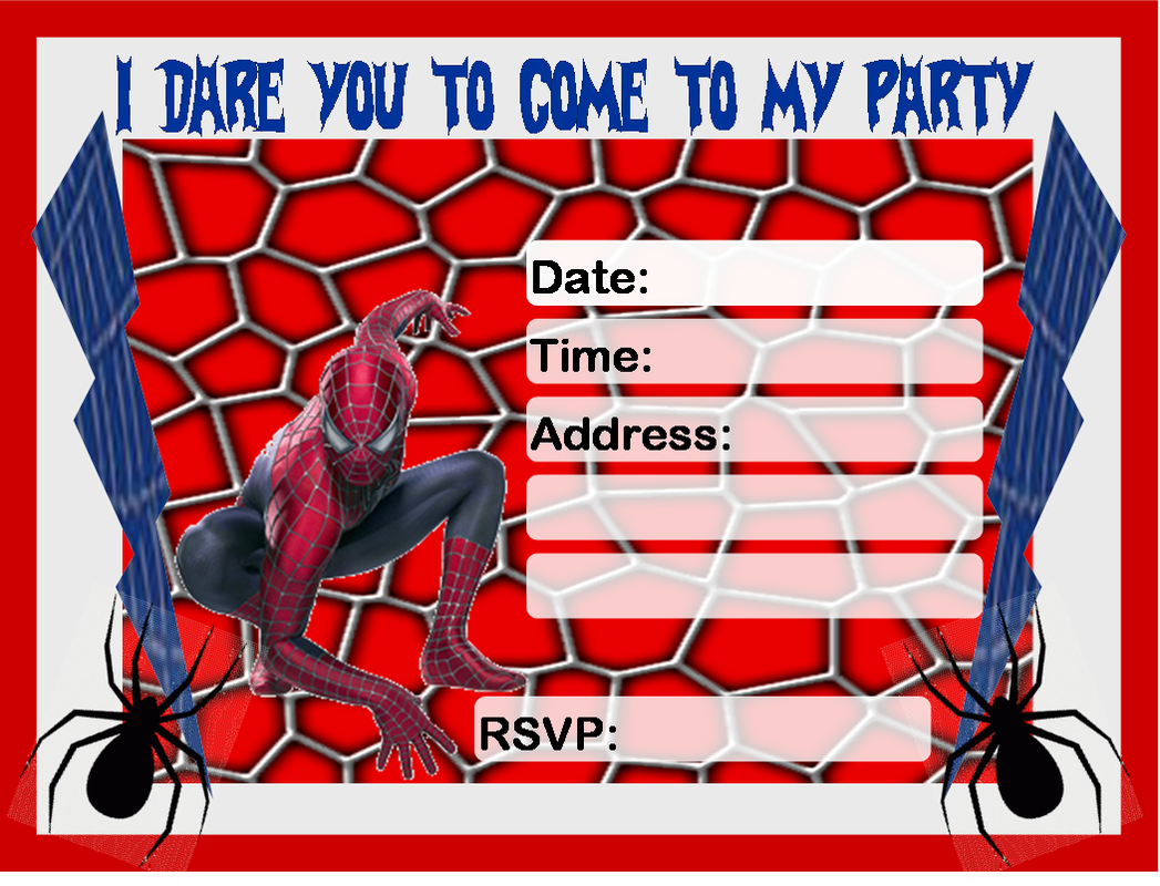 Free Printable Spiderman Birthday Invitations