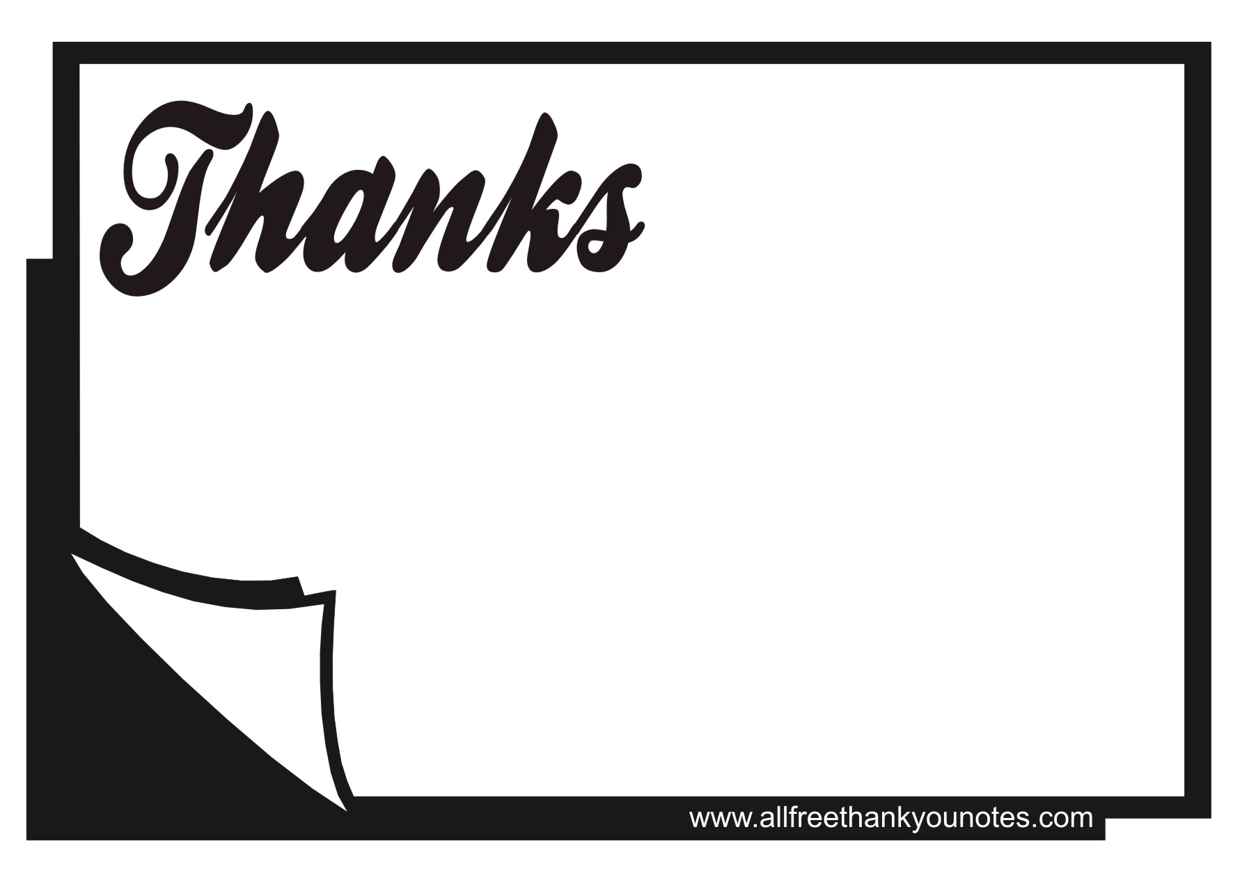 8 Best Images of Thank You Cards Printable Black And White Free