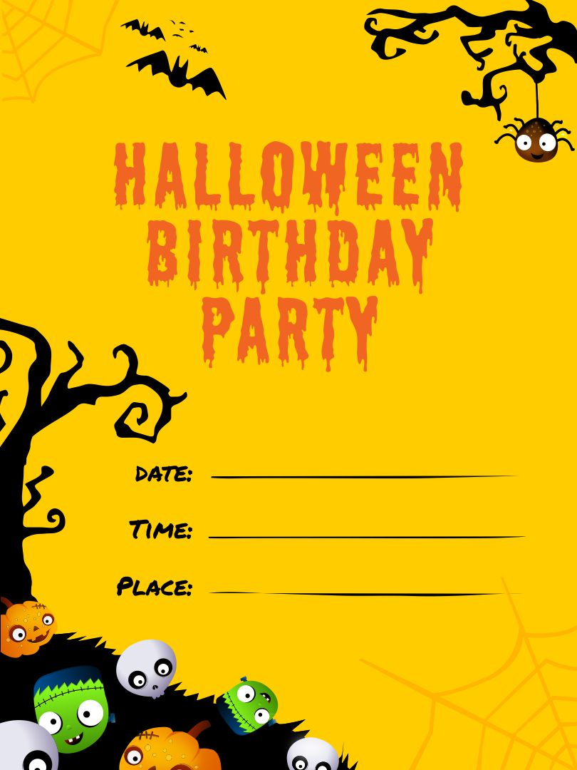 Halloween Birthday Party Invitation Templates Hot Sex Picture