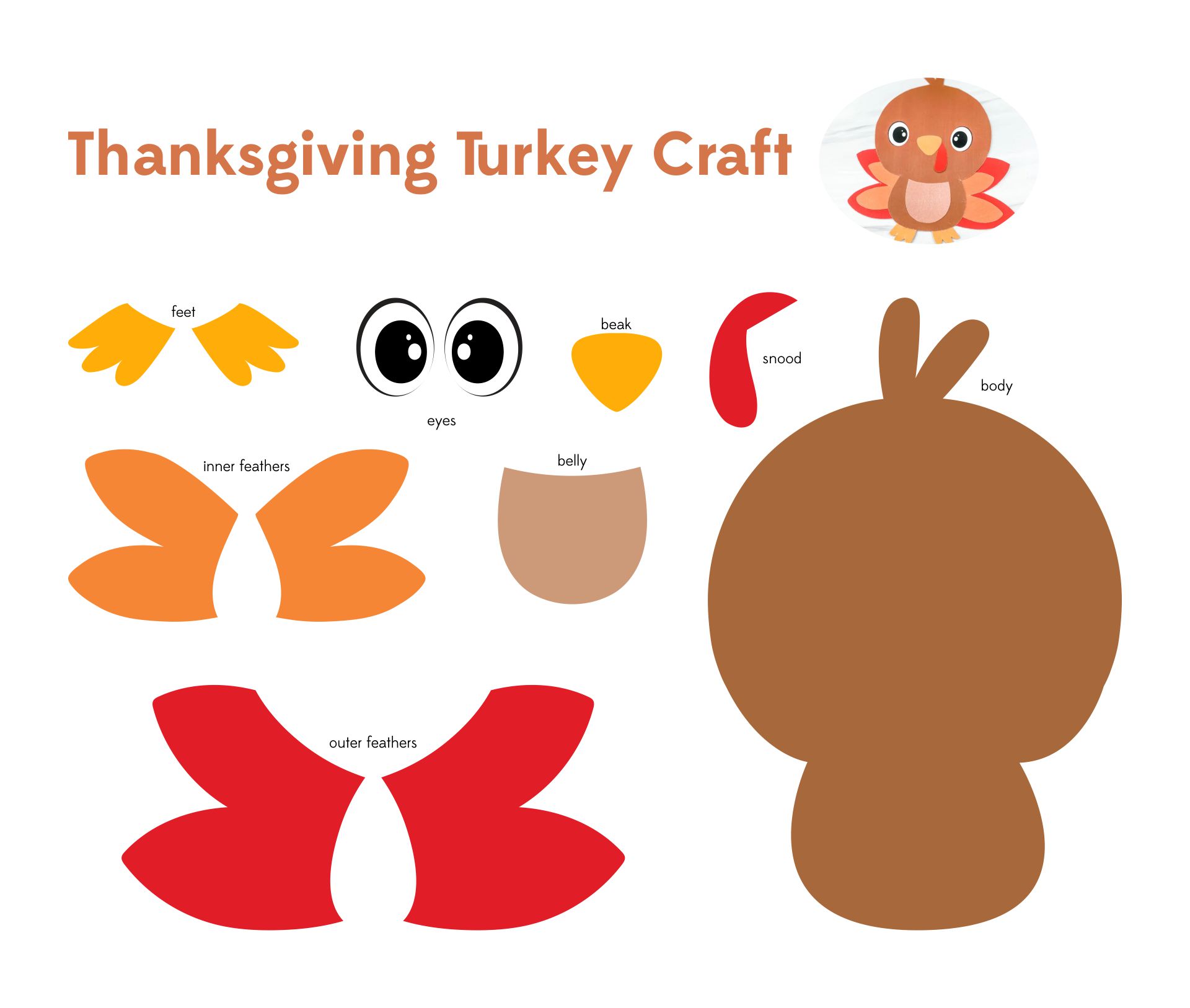 5 Best Images of Printable Fall Kids Crafts Kids Thanksgiving