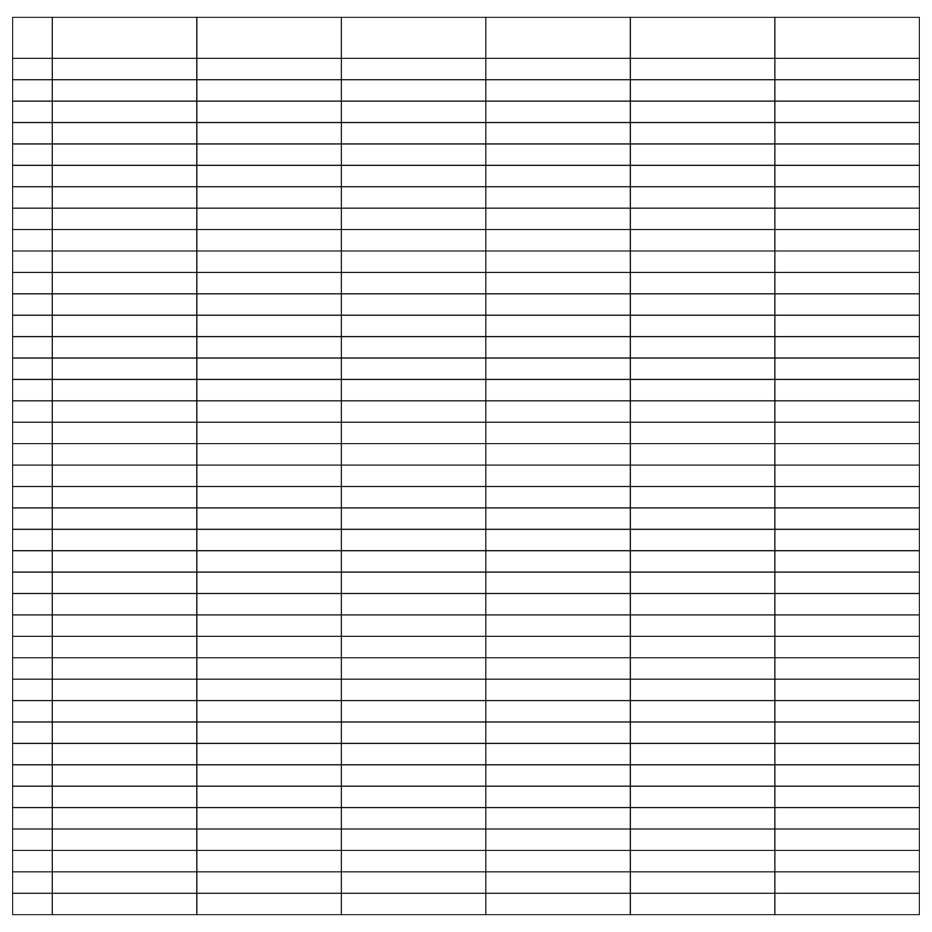 Blank Spreadsheet Template Printable