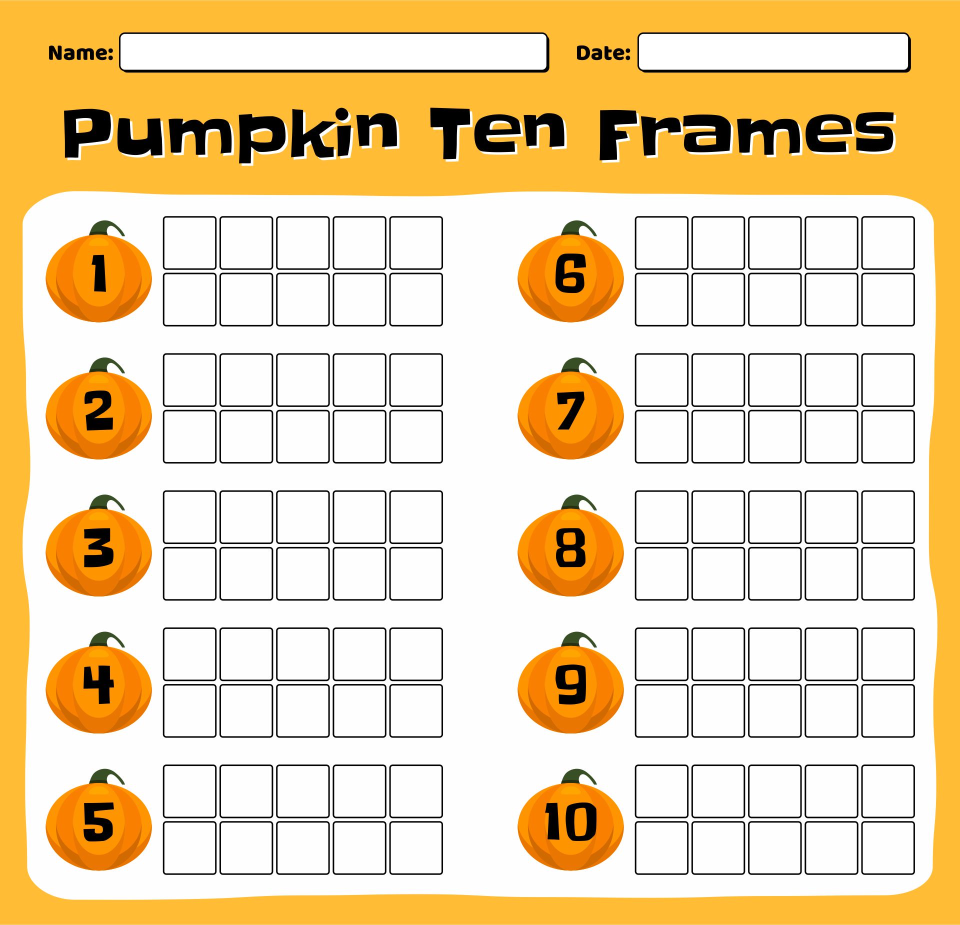Double Ten Frame Mat