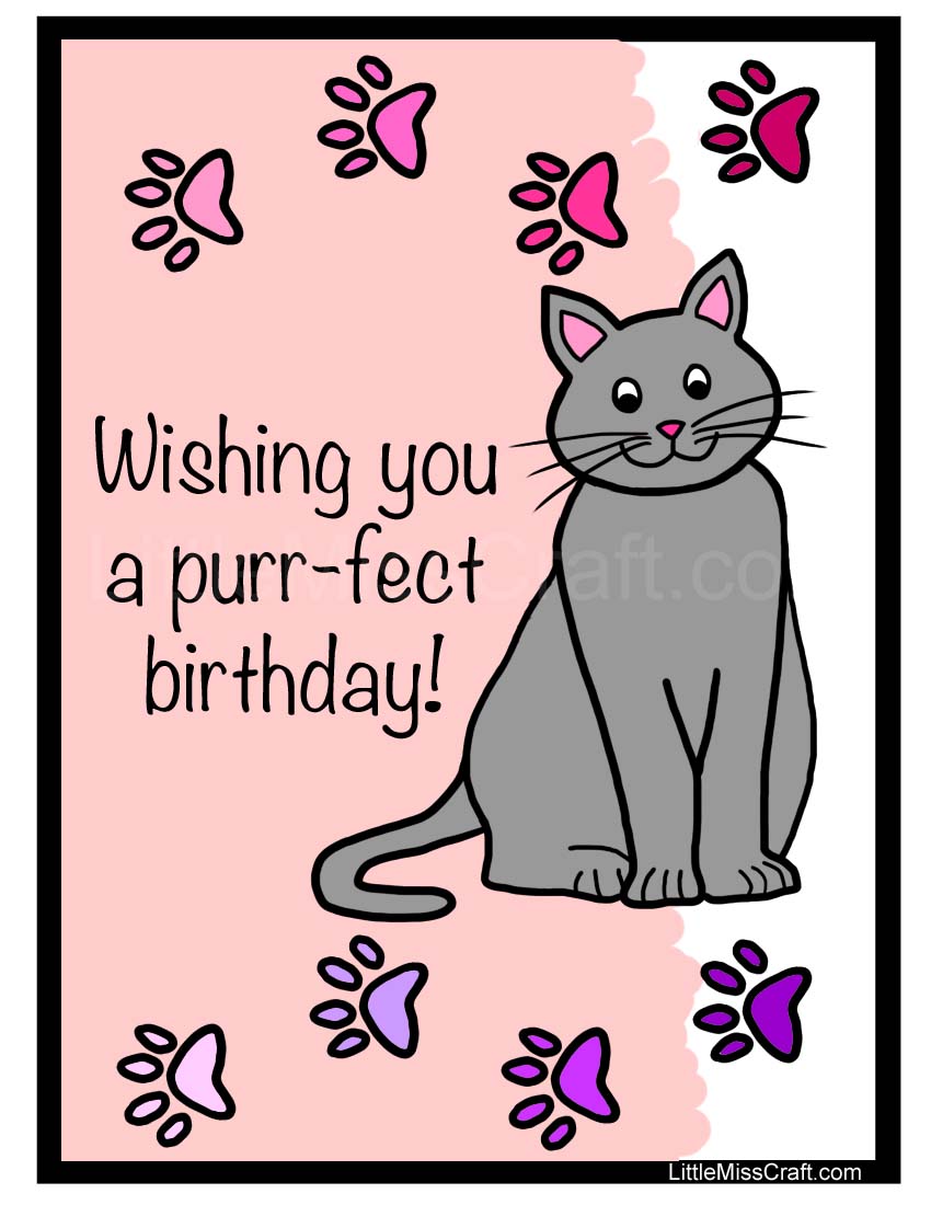 Free Printable Birthday Cards Cats