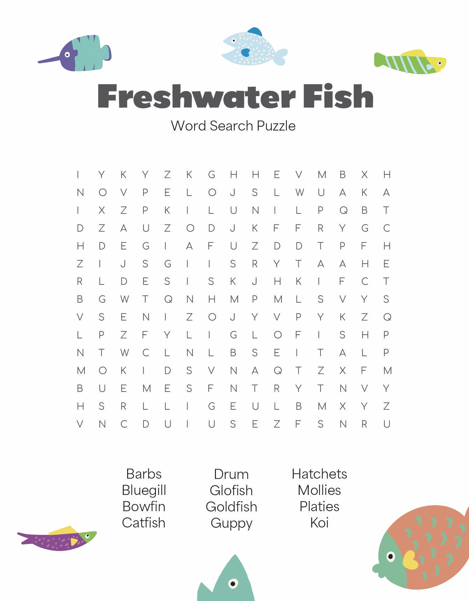 4 Best Images Of Fish Word Search Printable Printable Easter Word 