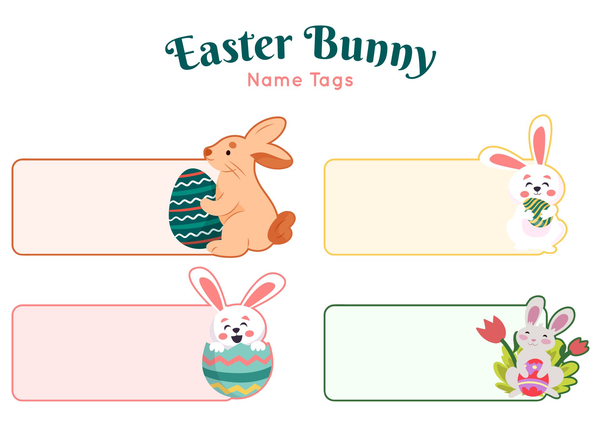 Printable Easter Name Tags