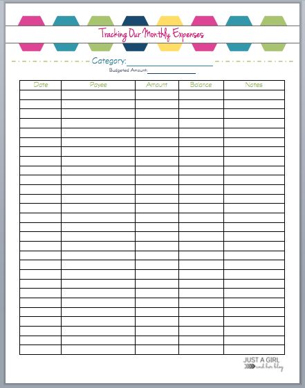 8 Best Images Of Printable Expense Sheets Only Tracking Expenses 