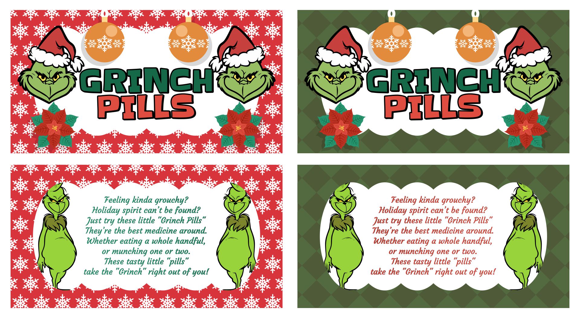 Grinch Pills Free Printable Printable Templates by Nora