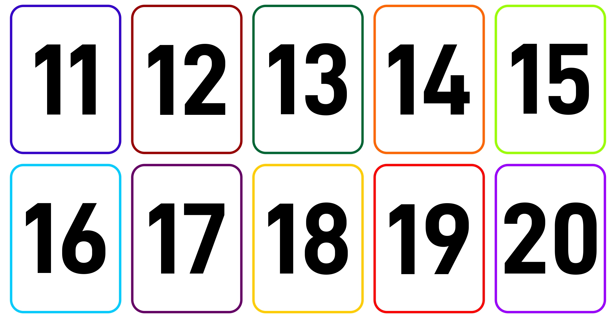 6 Best Images of Large Printable Numbers 1120 Printable Numbers 1 20