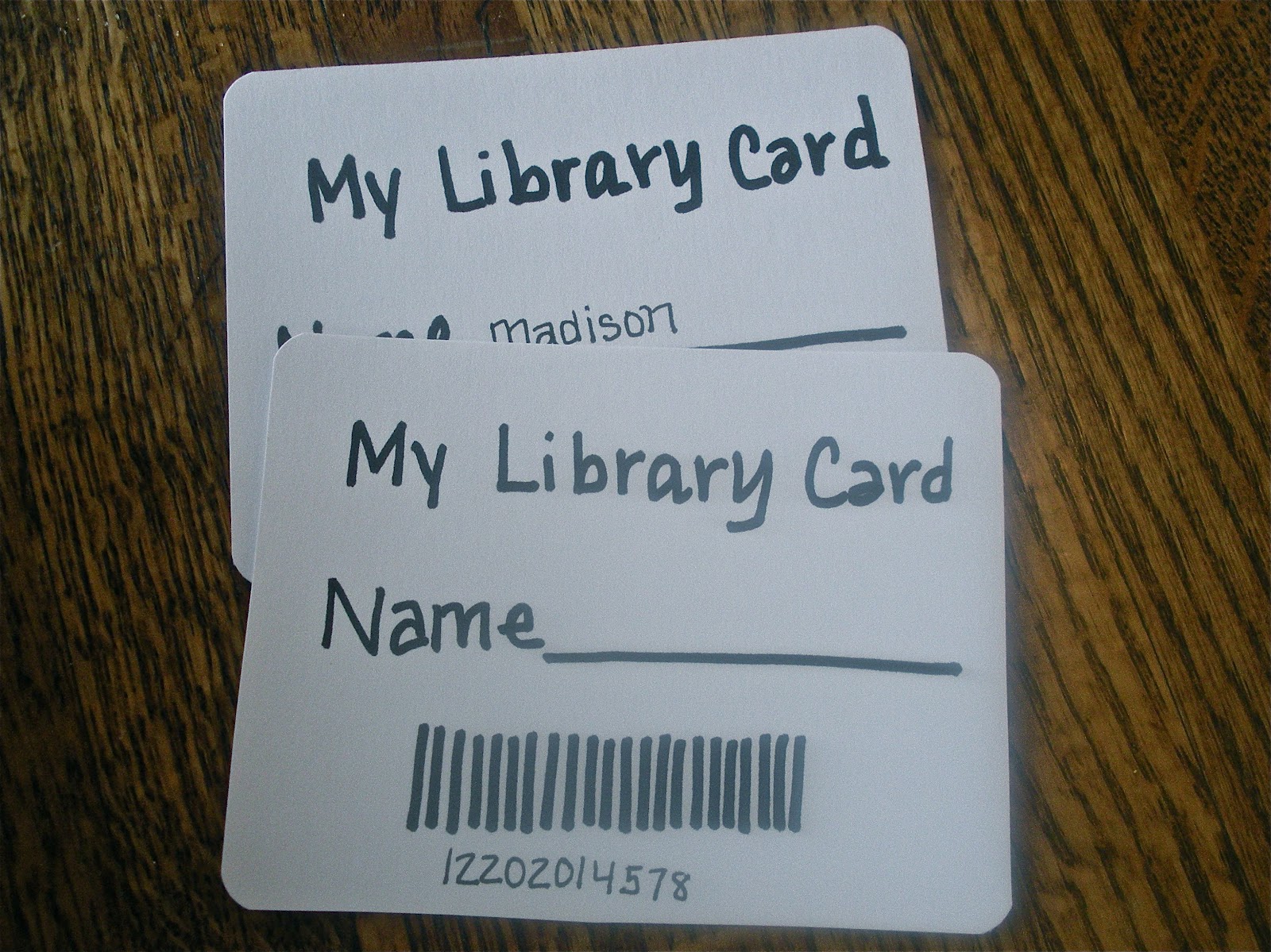 6 Best Images of Printable Pretend Library Card Printable Play