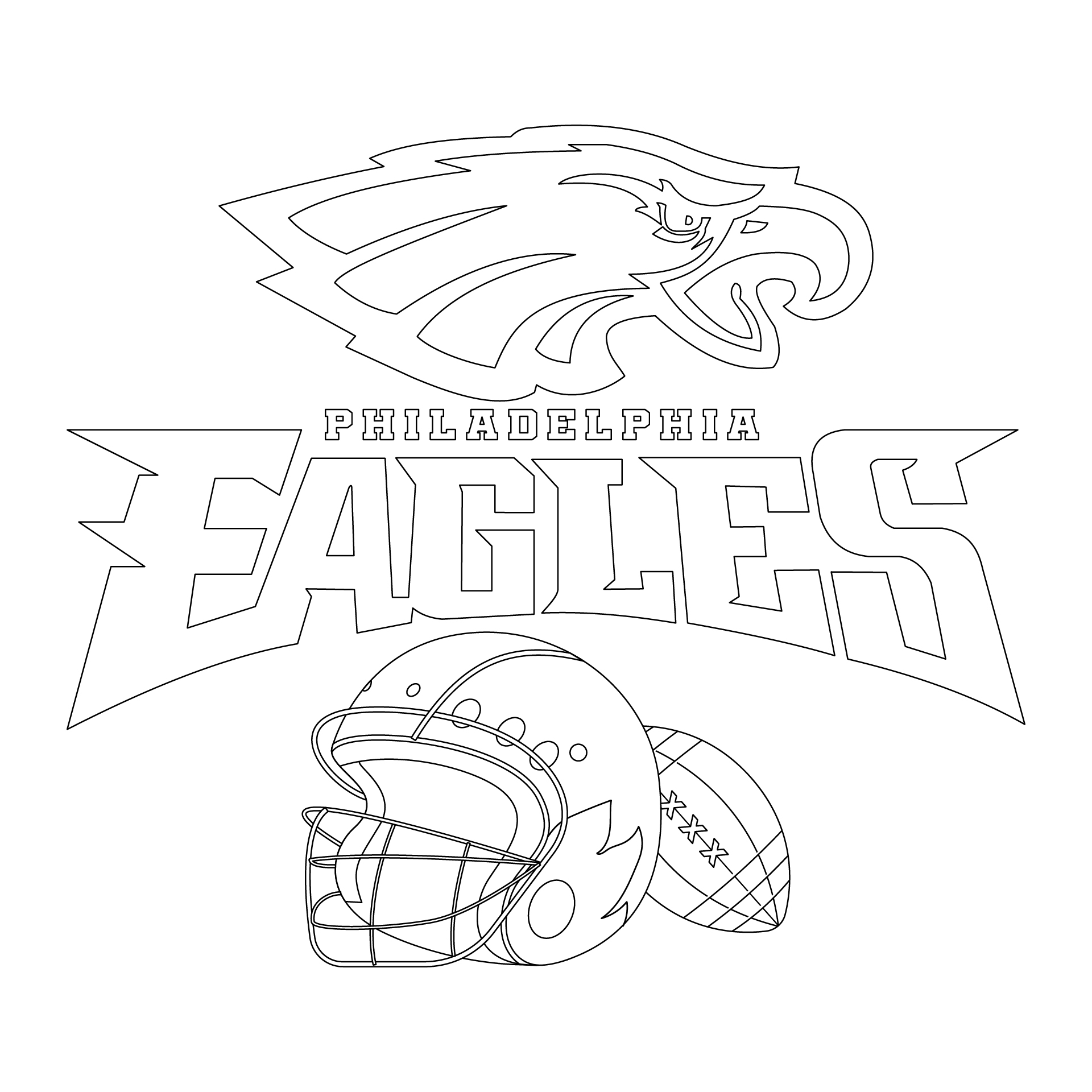 eagles football helmet coloring pages - photo #30