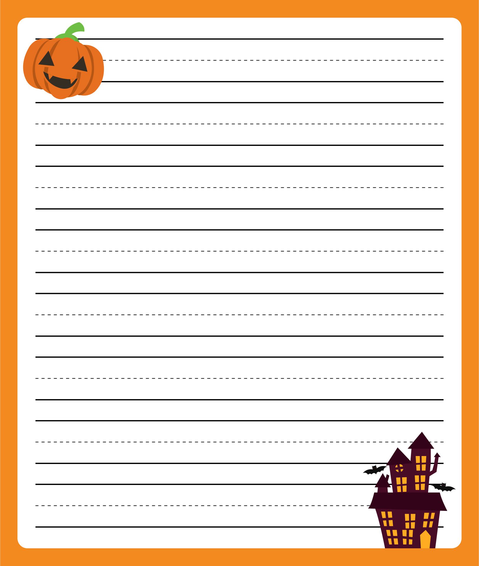 Free halloween writing paper templates