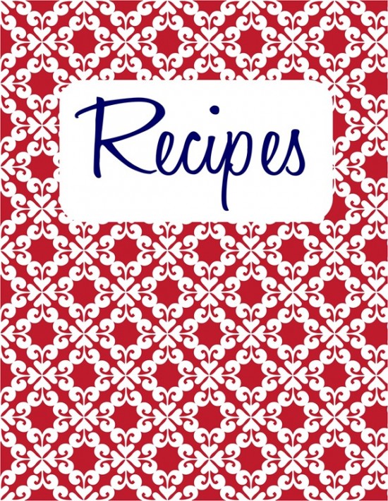 Free Printable Cookbook Binder Covers