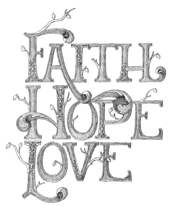 faith love and hope coloring pages - photo #3
